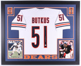 Dick Butkus Signed Bears 35x43 Custom Framed Jersey (JSA) 8x Pro Bowl /1965-1972