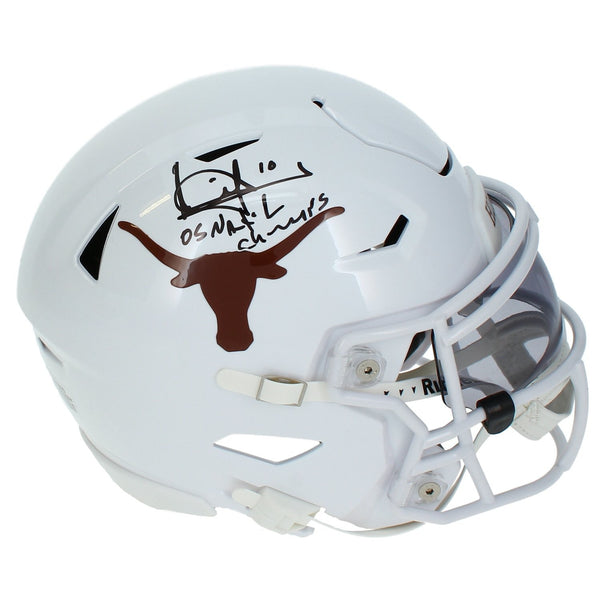 Vince Young Autographed/Inscribed Texas Longhorns Speedflex Midi Helmet Beckett