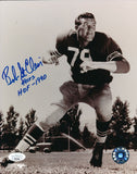 Bob St. Clair HOF San Francisco 49ers Signed/Inscribed 8x10 B/W Photo JSA 164655