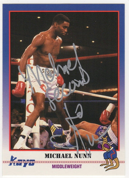Michael 'Second To' Nunn Signed 1991 Kayo Boxing Trading Card #202 - (SS COA)