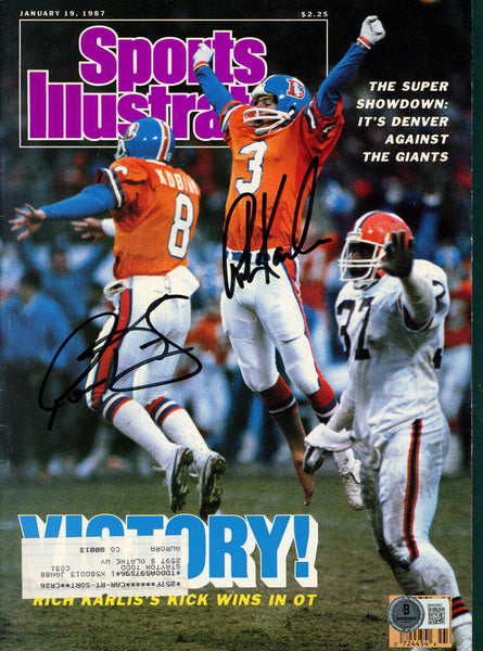 Gary Kubiak & Rich Karlis Signed 1/19/87 Sports Illustrated Magazine BAS 45487