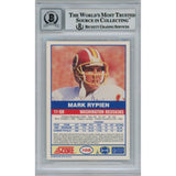 Mark Rypien Autographed 1989 Score Trading Card MVP Beckett 46351
