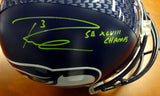 RUSSELL WILSON AUTO SEAHAWKS SB FULL SIZE HELMET SB CHAMPS GREEN RW HOLO 72350