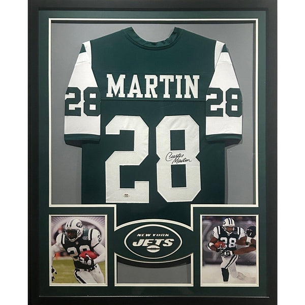 Curtis Martin Autographed Signed Framed New York Jets Pitt Jersey PSA/DNA
