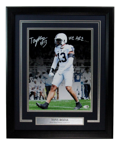 Tony Rojas Autographed/Inscribed Framed 11x14 Photo Penn State JSA 195731