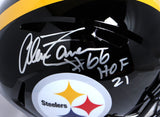 Alan Faneca Autographed Steelers F/S Speed Helmet w/ HOF - Beckett W Holo