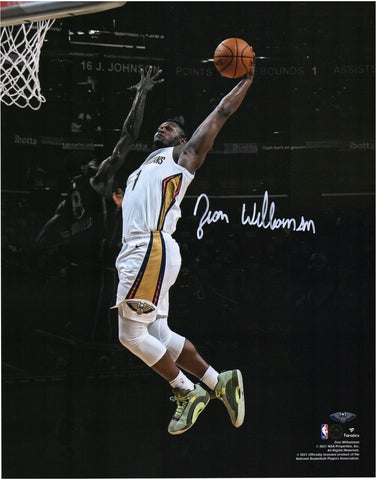 Zion Williamson Pelicans Signed 11x14 Dunk vs Kings Spotlight Photo