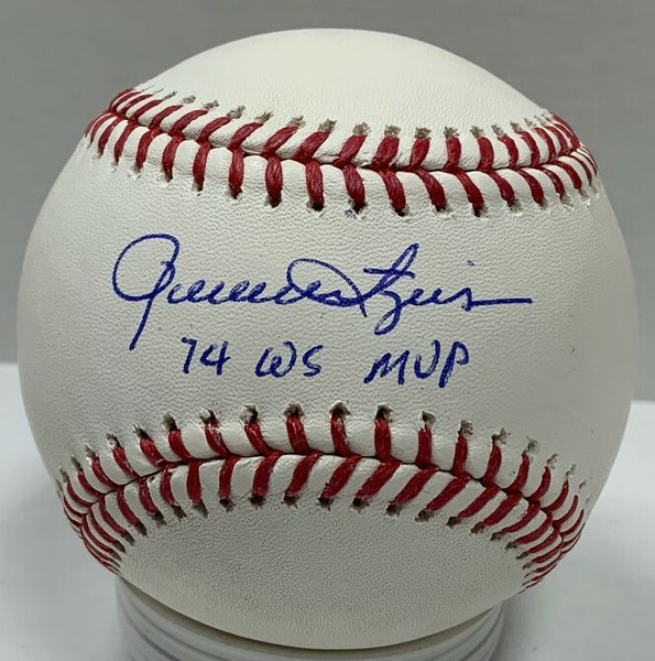 Athleti ROLLIE FINGERS Signed Official MLB Baseball A AUTO w/ "'74 WS MVP" JSA
