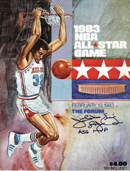 Julius Dr. J Erving Signed 76ers 1983 All Star Game Program W/ ASG MVP Beckett