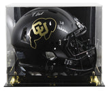 Colorado Travis Hunter "24 HT" Signed Black F/S Speed Proline Helmet W/ Case BAS