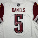 Autographed/Signed Jayden Daniels Commanders White Authentic Jersey Fanatics COA