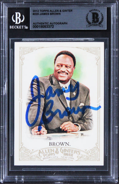 Browns James Brown Signed 2012 Topps Allen & Ginter #220 Card BAS Slabbed