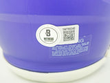 AARON JONES AUTOGRAPHED VIKINGS PURPLE SPEED MINI HELMET BECKETT WITNESS 228815