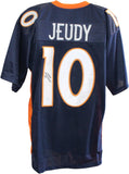 Jerry Jeudy Autographed/Signed Pro Style Size XL Navy Jersey JSA 59365