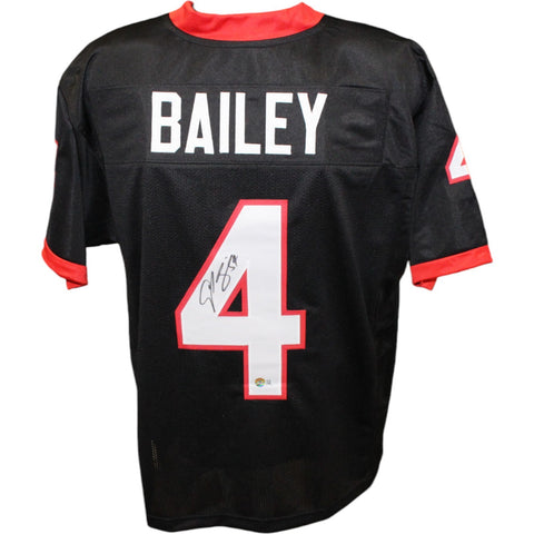 Champ Bailey Autographed/Signed College Style Sz XL Black Jersey Beckett 44024