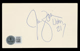 Seahawks Jim Zorn "1 John 2:17" Authentic Signed 3x5 Index Card BAS #BT03569