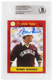 Bobby Bowden Signed Florida State 1990-91 Collegiate Card #60 -(Beckett Slabbed)