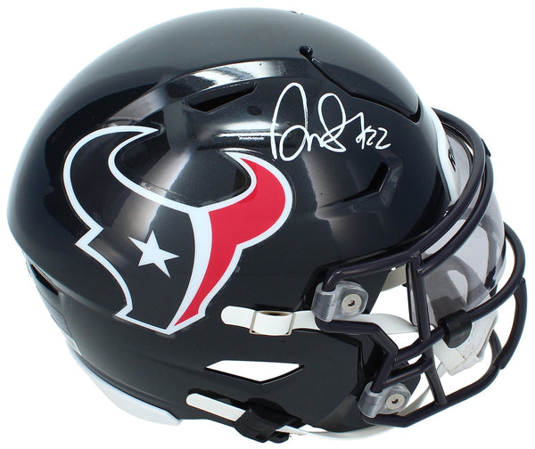 David Montgomery Autographed Houston Texans Speedflex Midi Helmet Beckett