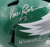 Vince Papale Eagles Signed/inscribed Full Size Replica Helmet Beckett 199609