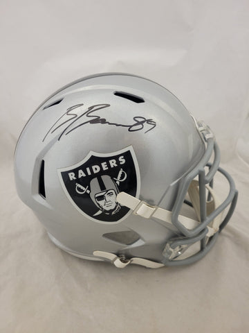 BROCK BOWERS SIGNED LAS VEGAS RAIDERS SPEED REPLICA AUTHENTIC HELMET BECKETT QR
