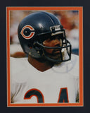 Walter Payton Signed 32x36 Custom Framed Cut Display wi Jersey & Bears Pin PSA