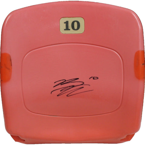 Bo Nix Autographed/Signed Denver Broncos Orange Seat Back Beckett Witness 51392