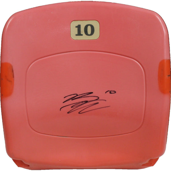 Bo Nix Autographed/Signed Denver Broncos Orange Seat Back Beckett Witness 51392