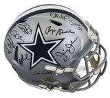 Cowboys ROH (11) Aikman, Smith +9 Signed F/S Speed Proline Helmet w/ Case BAS W