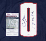 Christian Braun "22 1st Rd Pick" Signed Denver Nuggets Fanatics Jersey (JSA COA)