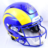 Kurt Warner Autographed Rams F/S Speed Flex Helmet- Beckett W Hologram *Yellow