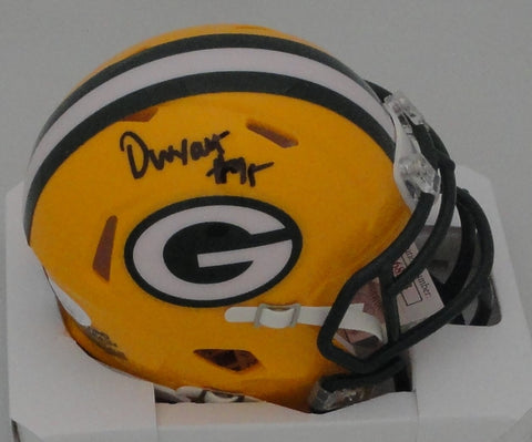 Packers 2022 1st Rnd Pick DEVONTE WYATT Signed Speed Mini Helmet AUTO - JSA