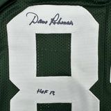Autographed/Signed Dave Robinson HOF 13 Green Bay Green Jersey Beckett BAS COA