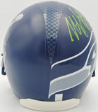 Marshawn Lynch Autographed Seahawks Blue Full Size Speed Helmet ML Holo #10141