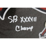 Ronde Barber Signed Tampa Bay Buccaneers Authentic TB Helmet 2 Insc BAS 49204