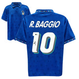 Roberto Baggio Signed Italy FC Home Soccer Jersey #10 with Beckett COA