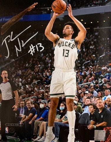Milw Bucks 2021 NBA Champ JORDAN NWORA Signed 8x10 Photo #2 AUTO