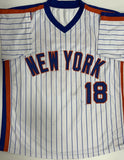 DARRYL STRAWBERRY Signed Replica Pinstripe Jersey AUTO - New York Mets MLB - BAS