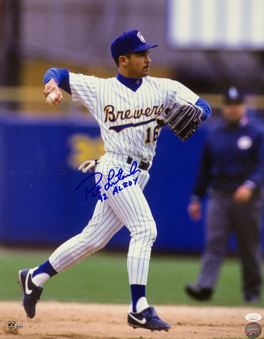 Brewers Infielder PAT LISTACH Signed 16x20 Photo AUTO #2 w/ "92 AL ROY" - JSA