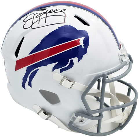 JIM KELLY AUTOGRAPHED BILLS 2011-20 THROWBACK WHITE FULL SIZE HELMET BECKETT