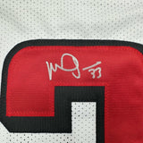 Autographed/Signed Michael Turner Atlanta White Football Jersey Beckett BAS COA
