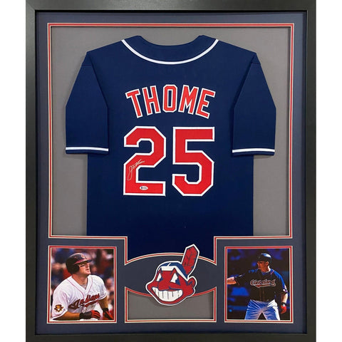 Jim Thome Autographed Signed Framed Cleveland Indians Jersey BECKETT