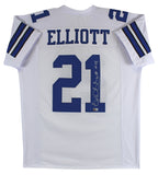 Ezekiel Elliott Authentic Signed White Pro Style Jersey BAS Witnessed
