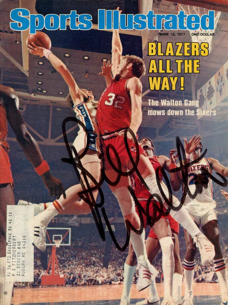 Bill Walton Signed Magazine Trailblazers Sports Illustrated 6/13/1977 BAS 50693