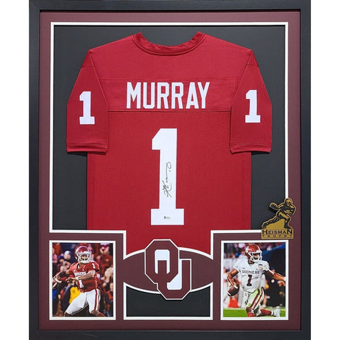 Kyler Murray Autographed Signed Framed Oklahoma Heisman Jersey BECKETT