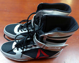 FLOYD MAYWEATHER JR. AUTOGRAPHED REEBOK SILVER BOXING SHOES BECKETT BAS 121801