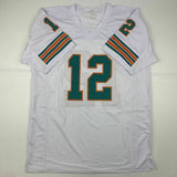 Autographed/Signed BOB GRIESE Miami White Football Jersey JSA COA Auto