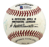 Dodgers Don Drysdale, Vin Scully & Ross Porter Signed Onl Baseball BAS #AA03157