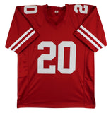 Upton Stout Authentic Signed Red Pro Style Jersey Autographed BAS