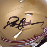 Deion Sanders Florida State Seminoles Autographed Gold Speed Mini Helmet