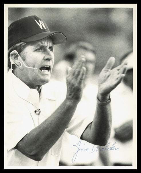 Jim Walden Autographed 8x10 Photo Washington State Cougars Coach SKU #230406